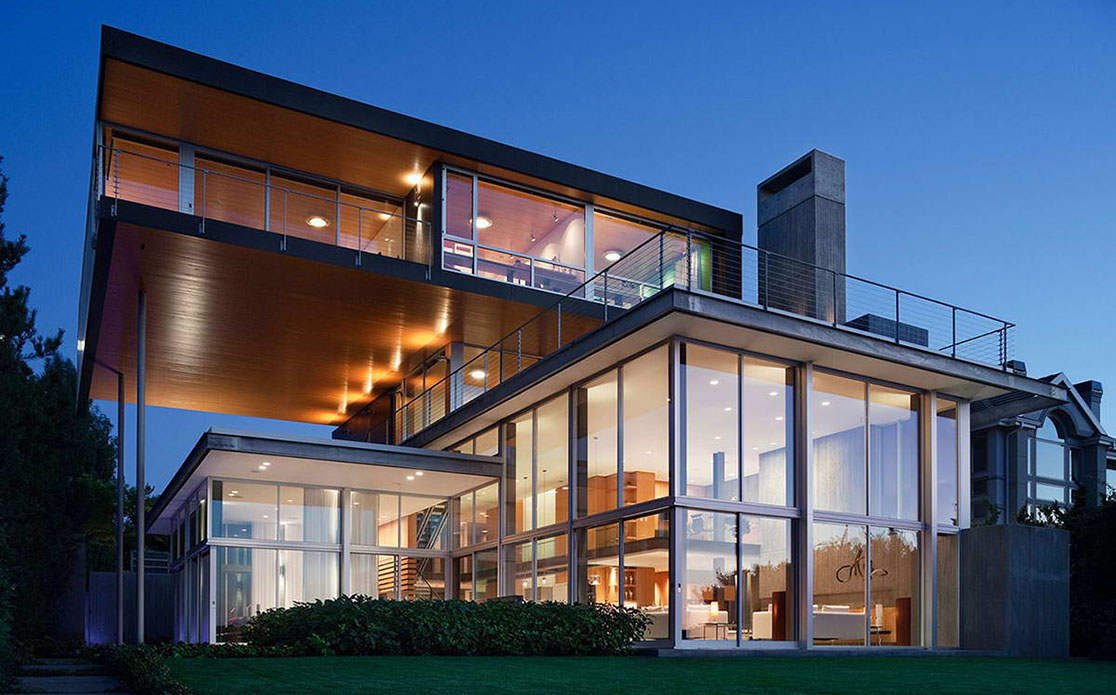 Остекление загородного дома TORNHOFF